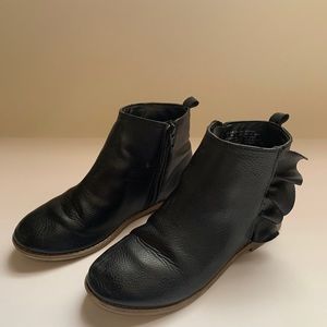 Justice black ankle booties